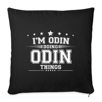 Odin - Housse de coussin décorative 45 x 45 cm - noir - Devant