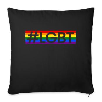 #LGBT - Housse de coussin décorative 45 x 45 cm - noir - Devant