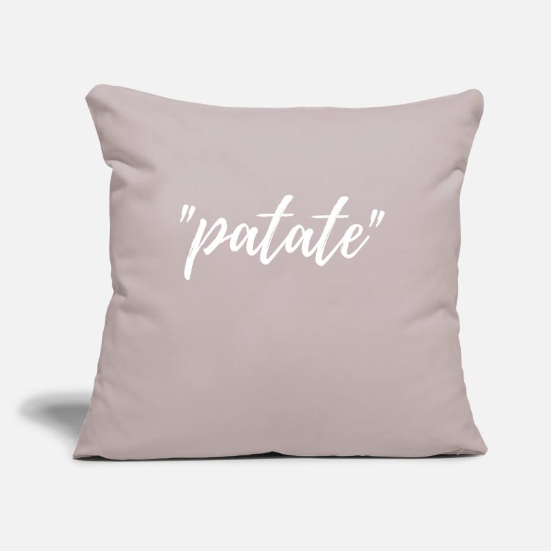patate - message manuscrit humour autodérision Housse de coussin décorative 45 x 45 cm
