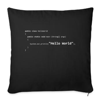 JAVA Hello World - Sofakissenbezug 45 x 45 cm - Schwarz - Vorne