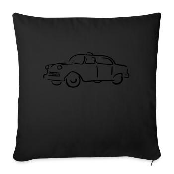 Taxi Line Art - Minimalistisch - Sofakissenbezug 45 x 45 cm - Schwarz - Vorne