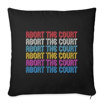 Abort the Court - Sofa pillowcase 17,3'' x 17,3'' (45 x 45 cm) - black - Front
