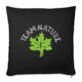 team nature Leaf Green Symbol Logo icon Forest Tree - Sofa pillowcase 17,3'' x 17,3'' (45 x 45 cm) - black - Front