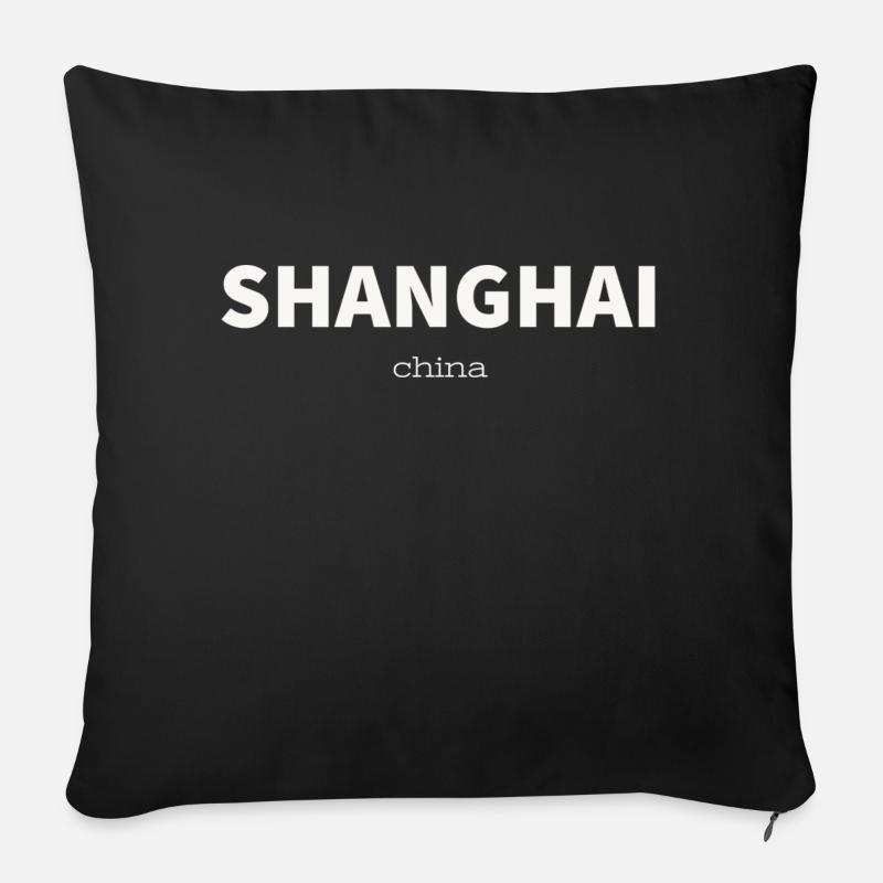 shanghai - Sofakissenbezug 45 x 45 cm - Schwarz
