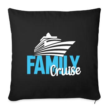 Family Cruise - Sofa pillowcase 17,3'' x 17,3'' (45 x 45 cm) - black - Front