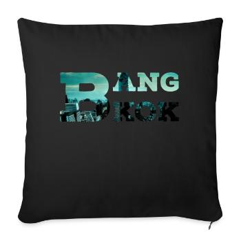 Bangkok - Housse de coussin décorative 45 x 45 cm - noir - Devant