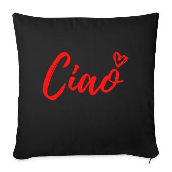 Ciao - Sofakissenbezug 45 x 45 cm - Schwarz - Vorne