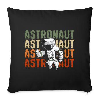 Space Shuttle Rocket - Sofa pillowcase 17,3'' x 17,3'' (45 x 45 cm) - black - Front
