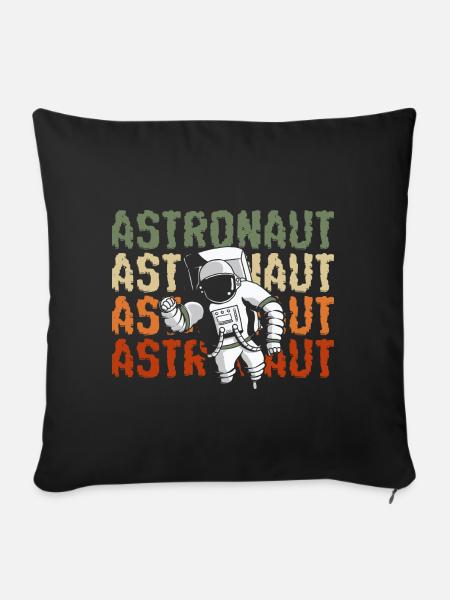 Space Shuttle Rakete - Sofakissenbezug 45 x 45 cm - Schwarz