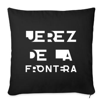 JEREZ DE LA FRONTER – Cádiz – Andalusia – Spain - Sofa pillowcase 17,3'' x 17,3'' (45 x 45 cm) - black - Front