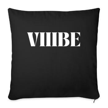 "VIIIBE" - Housse de coussin décorative 45 x 45 cm - noir - Devant