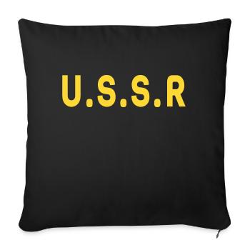 UdSSR Sowjetunion Russisch СССР - Sofakissenbezug 45 x 45 cm - Schwarz - Vorne