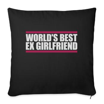 La meilleure ex petite amie du monde - Housse de coussin décorative 45 x 45 cm - noir - Devant