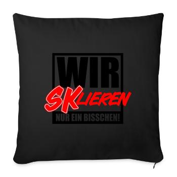 Eskalieren SKlation sklation | Farben änderbar - Sofakissenbezug 45 x 45 cm - Schwarz - Vorne