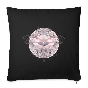 A heavenly butterfly of delicate clouds - Sofa pillowcase 17,3'' x 17,3'' (45 x 45 cm) - black - Front