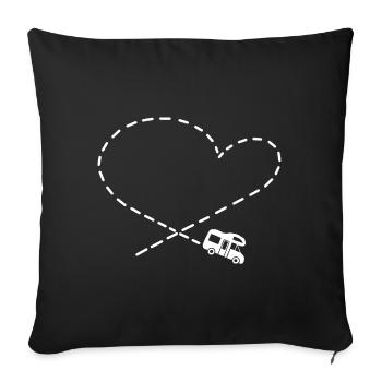 Camping-car Camperlove - Housse de coussin décorative 45 x 45 cm - noir - Devant