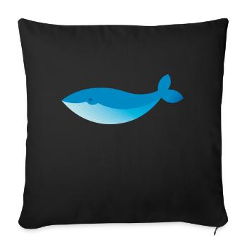 Baleine - Housse de coussin décorative 45 x 45 cm - noir - Devant