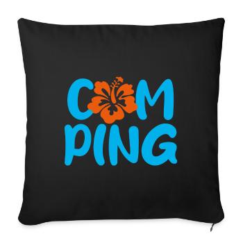 Camping Camper Hawai Holiday Holiday Caravan Fan - Sofa pillowcase 17,3'' x 17,3'' (45 x 45 cm) - black - Front