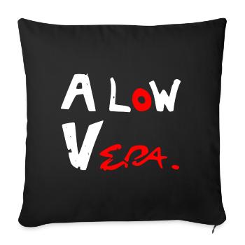 A low vera - Sofa pillowcase 17,3'' x 17,3'' (45 x 45 cm) - black - Front