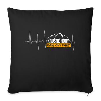 Karlovy Vary Krušné hory - Sofakissenbezug 45 x 45 cm - Schwarz - Vorne