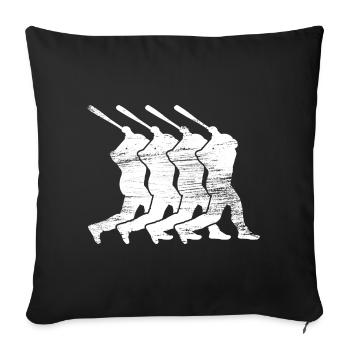 Joueur de baseball - Housse de coussin décorative 45 x 45 cm - noir - Devant