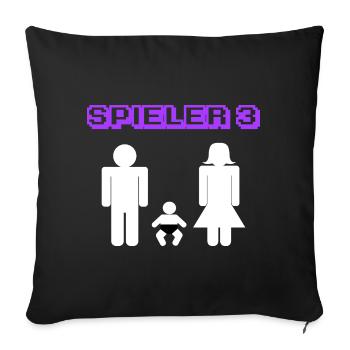 Elternschaft Statement Schwanger Baby Geboren - Sofakissenbezug 45 x 45 cm - Schwarz - Vorne