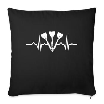 Fléchettes Sports Fun - Housse de coussin décorative 45 x 45 cm - noir - Devant