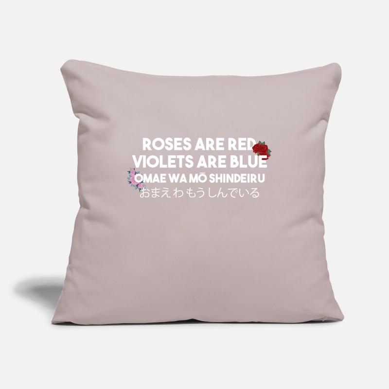 roses are red anime poem Sofa pillowcase 17,3'' x 17,3'' (45 x 45 cm)