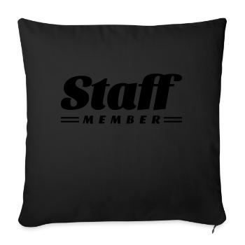 Membre du personnel - Housse de coussin décorative 45 x 45 cm - noir - Devant