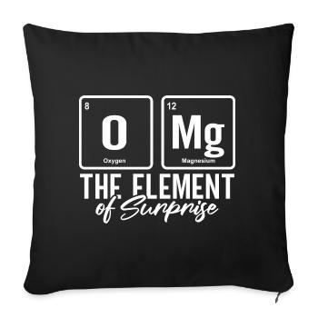 L’élément de surprise du tableau périodique - Housse de coussin décorative 45 x 45 cm - noir - Devant