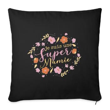 Je Suis Une Mamie - Housse de coussin décorative 45 x 45 cm - noir - Devant