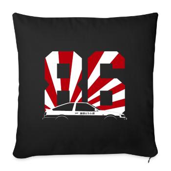 JDM AE86 Japan Domestic Market Car - Sofa pillowcase 17,3'' x 17,3'' (45 x 45 cm) - black - Front