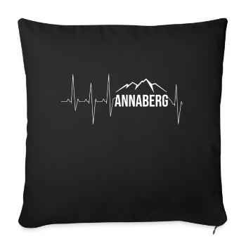 Annaberg Erzgebirge - Sofakissenbezug 45 x 45 cm - Schwarz - Vorne