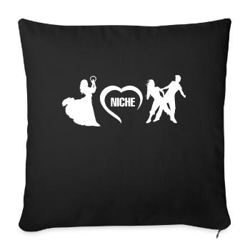 Danse Musique de danse - Housse de coussin décorative 45 x 45 cm - noir - Devant