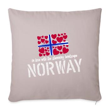 Norvège Norvège - Housse de coussin décorative 45 x 45 cm - taupe clair - Devant