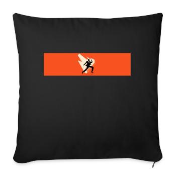 The running man - Sofa pillowcase 17,3'' x 17,3'' (45 x 45 cm) - black - Front