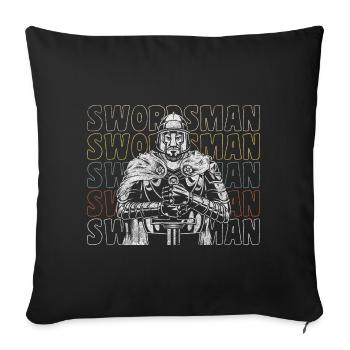 Épée Épée Guerrier Épées - Housse de coussin décorative 45 x 45 cm - noir - Devant