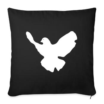 colombe de la paix - Housse de coussin décorative 45 x 45 cm - noir - Devant