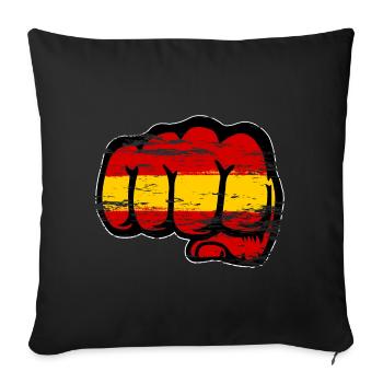 Spain Flag Hand Fist Used - Sofa pillowcase 17,3'' x 17,3'' (45 x 45 cm) - black - Front