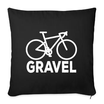 Vélo de gravier Cycliste de plein air Cycliste - Housse de coussin décorative 45 x 45 cm - noir - Devant