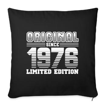 1976 - Sofa pillowcase 17,3'' x 17,3'' (45 x 45 cm) - black - Front