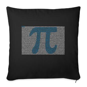 pi chemise 3, 14 pi nombre symbole math science geek - Housse de coussin décorative 45 x 45 cm - noir - Devant