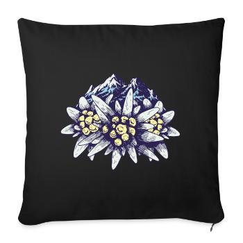 Alps Mountains Mountains Mountaineers Mountain Sports Alm Mountain - Sofa pillowcase 17,3'' x 17,3'' (45 x 45 cm) - black - Front