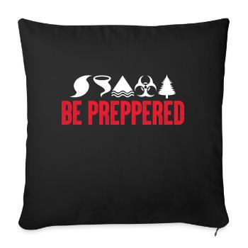 Be Preppered Urban Survival Emergency Readiness - Sofa pillowcase 17,3'' x 17,3'' (45 x 45 cm) - black - Front
