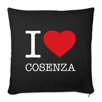 I LOVE COSENZA - Sofa pillowcase 17,3'' x 17,3'' (45 x 45 cm) - black - Front