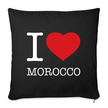J’AIME LE MAROC Marokko - Housse de coussin décorative 45 x 45 cm - noir - Devant