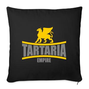 Empire de Tartarie | Couleurs modifiables - Housse de coussin décorative 45 x 45 cm - noir - Devant