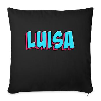 Name Motiv: Luisa - Sofakissenbezug 45 x 45 cm - Schwarz - Vorne