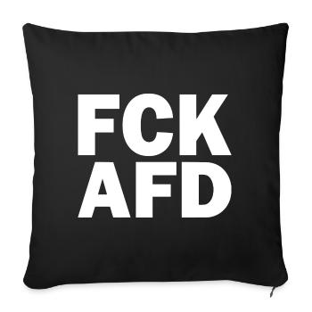 Fck afd - Sofakissenbezug 45 x 45 cm - Schwarz - Vorne