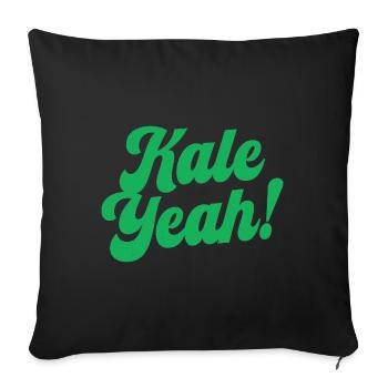 Kale oui - Housse de coussin décorative 45 x 45 cm - noir - Devant